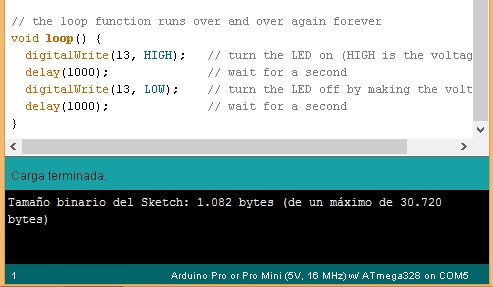 Carga terminada con CP2102